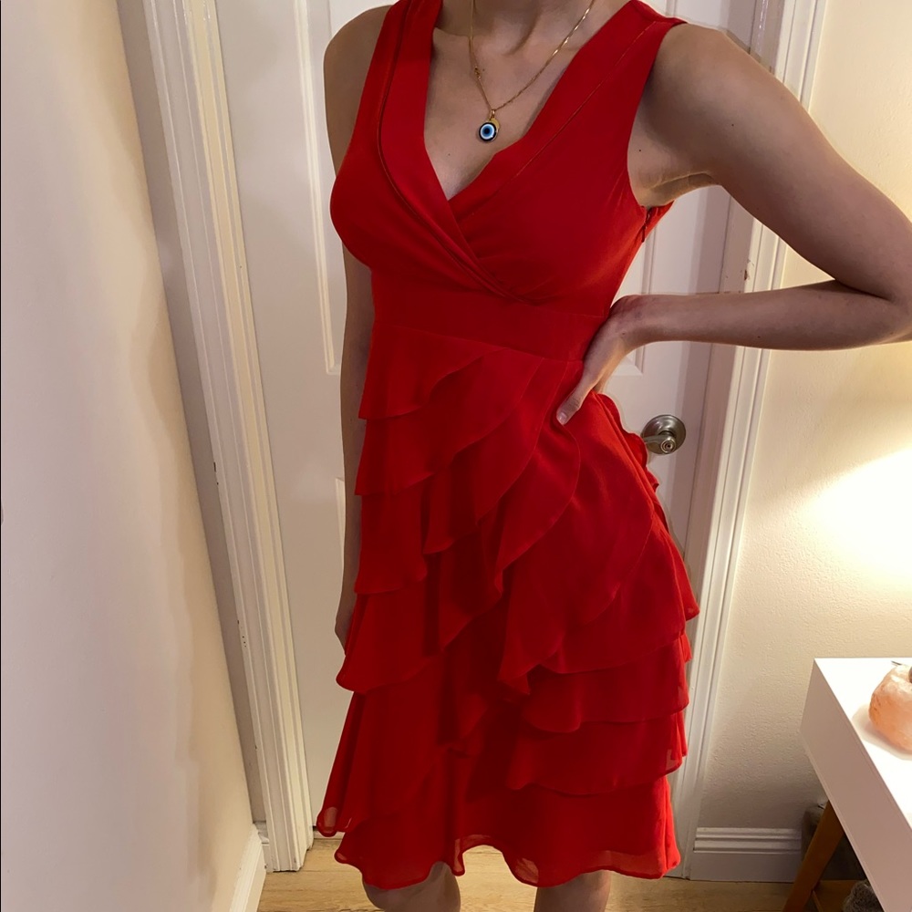Sexy Red Ruched Dress